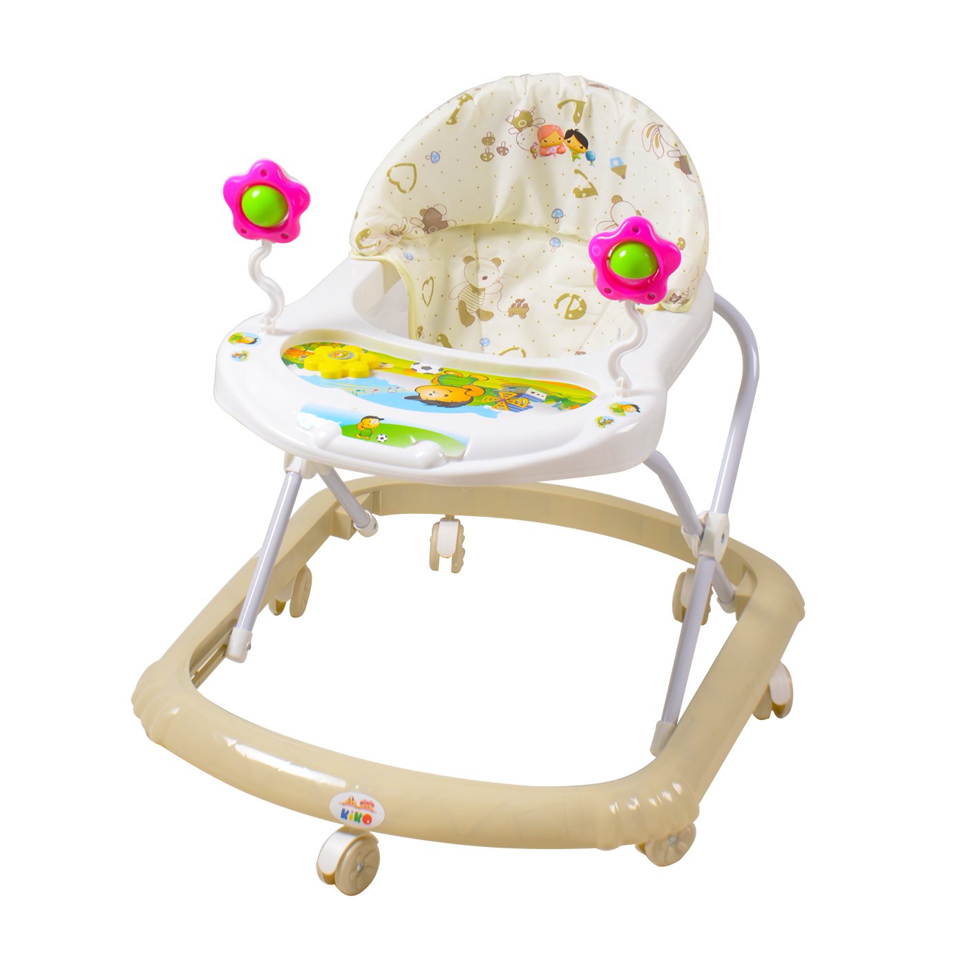 2009-BEIGE KIKO BABY WALKER WITH TOYS - Image 1