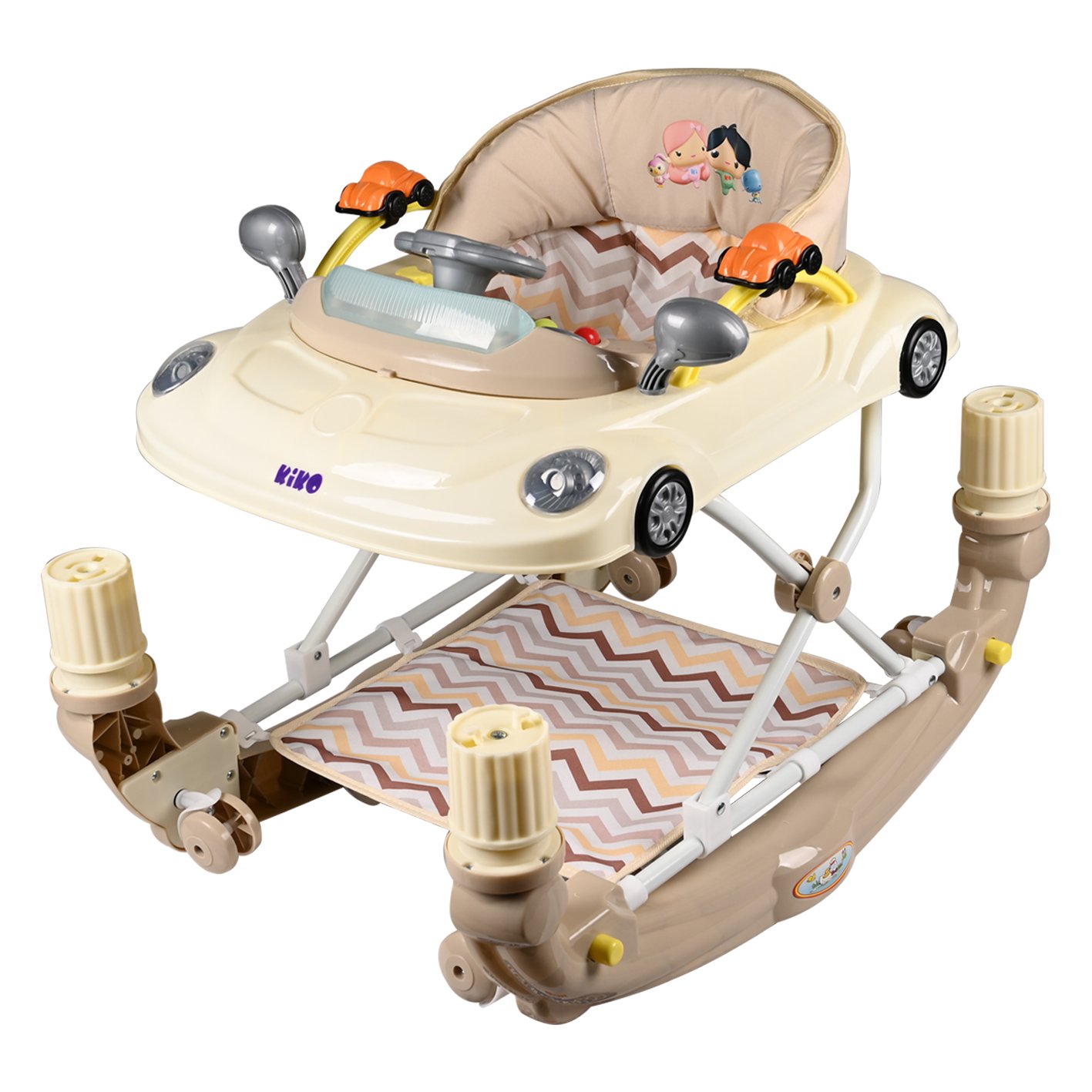 2307-Beige KIKO ROCKING BABY WALKER WITH TOYS - Image 1