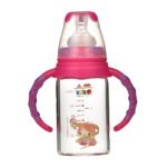 KIKO GLASS FEEDING BOTTLE WITH HANDLE 120ML
